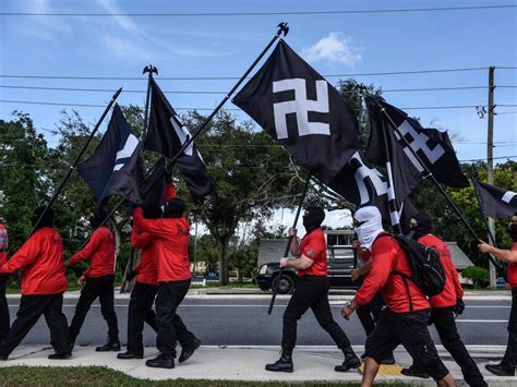 Neo Nazis Parade Swastika Flags In Florida Chanting We Are Everywhere