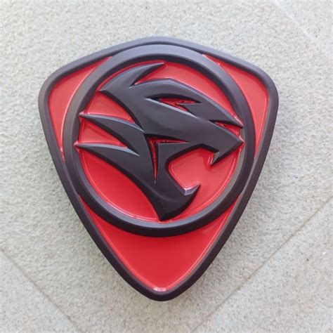 Proton Waja Mmc D Logo Matte Black Red Uk Emblem Front Rear Shopee