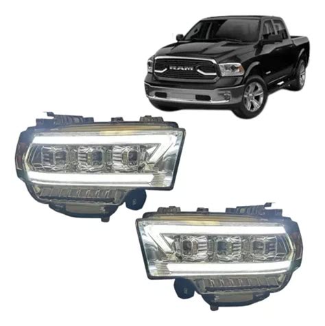 Farol Dodge Ram A Led Chrome Parcelamento Sem Juros