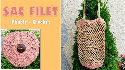 Comment faire un Sac Filet à Provision Pliable au crochet Tuto pas à