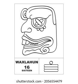 Vector Icon Mayan Numerals Mayan Head Stock Vector Royalty Free