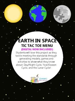 Earth In Space Tic Tac Toe Choice Menu By Summer S Science Learning Corner