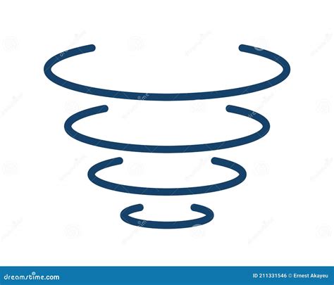 Simple Tornado Icon With Abstract Spiral Lines Design Of Weather Logo