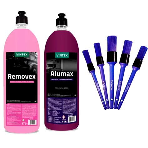 Kit Limpeza Extrema Alumax 1 5l Removex 1 5l Kit Pinceis Vonixx