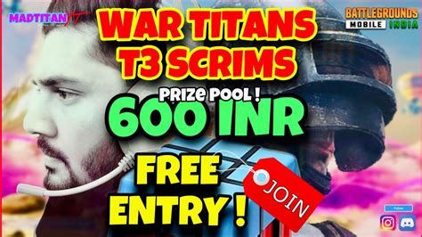 Time For Custom Scrims In Bgmi Join In For T Custom Rooms To Win Inr