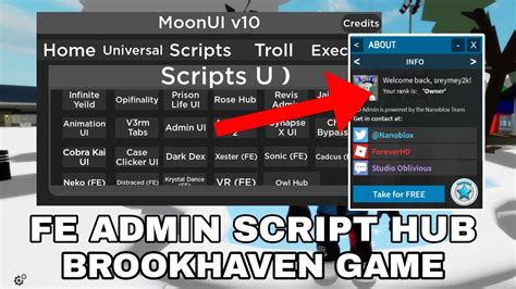 Brookhaven Script Trolling Gui Moonui Admin V Hydrogen Fluxus Arceus