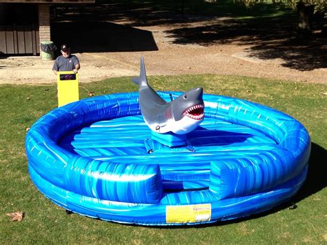 Inflatable Mechanical Shark Ride Lets Party