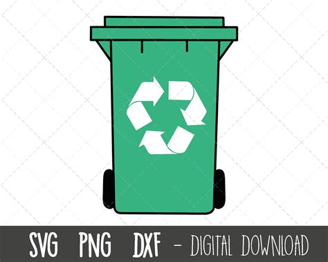 Recycle Svg Wheelie Bin Svg Trash Can Svg Garbage Can Png Etsy Australia