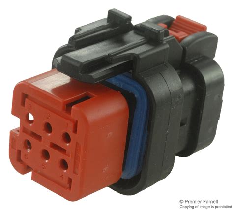 776433-1 - Te Connectivity - Connector Housing, Red, AMPSEAL Series