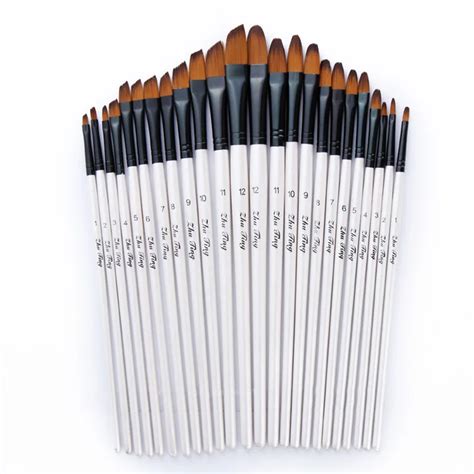 Teile Satz Nylon Haar Holzgriff Aquarell Pinsel Stift Set Lernen Diy