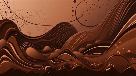 Chocolate Abstract Illustration Background Chocolate Flow Liquid