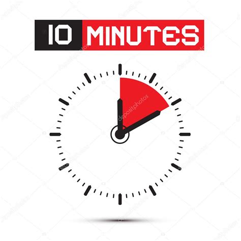 Ten Minutes Stop Watch Clock Vector Illustration Stock Vector Image