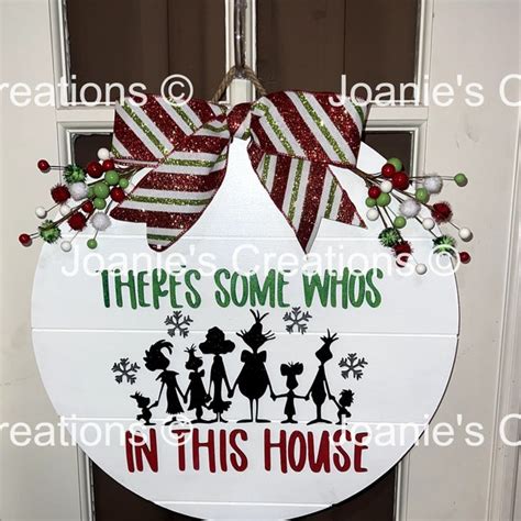 Grinch Door Hanger Etsy