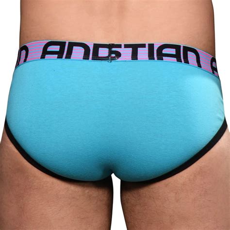 Andrew Christian Slip Almost Naked Rétro Bleu Turquoise INDERWEAR