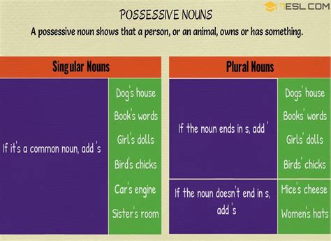 Nouns Ending In S Possessive