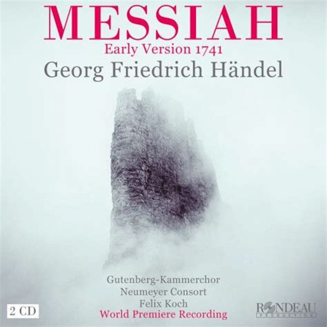 Messiah Early Version Georg Friedrich H Ndel Ioco Cd