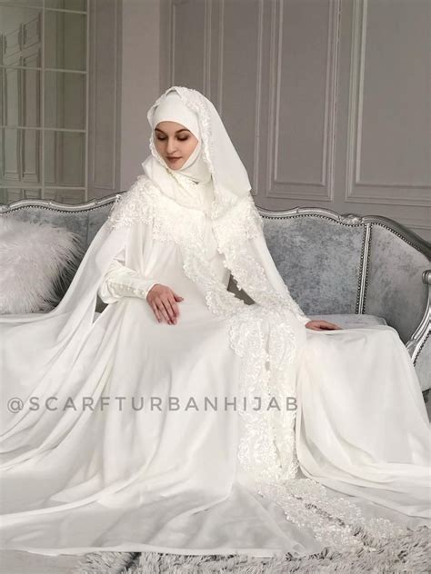 Wedding Milk Color Suit Bridal Hijab Wedding Islamic Suit Etsy Bridal