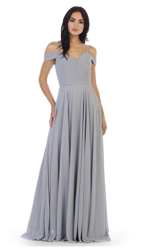 Rust Bridesmaids Pleated Chiffon Long Dress - Formal Dresses & Gowns