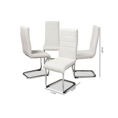 Baxton Studio Marlys Modern And Contemporary White Faux Leather