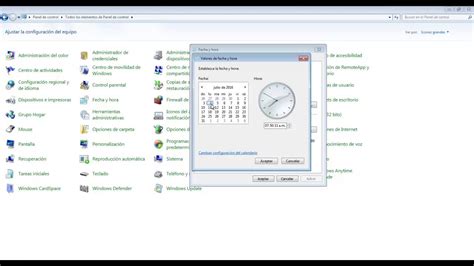 Como Cambiar La Fecha Y Hora De Mi Pc Youtube