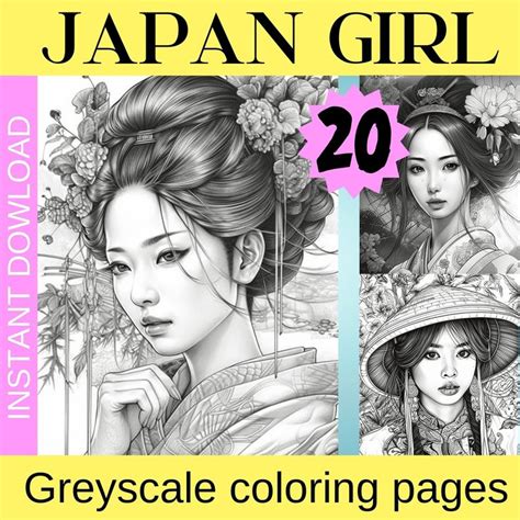 The Japanese Girl Coloring Pages Are Available For Purchase