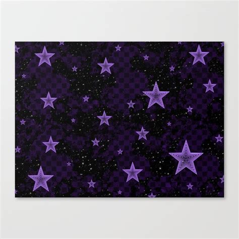 Purple Neon Stars Canvas Print by HaruShadows | Society6