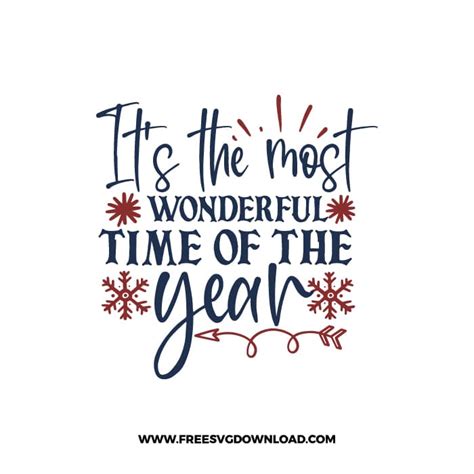 Its The Most Wonderful Time Of The Year Svg And Png Free Cut Files