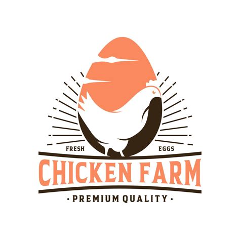 Chicken Farm Logo Vector Template 8209872 Vector Art At Vecteezy