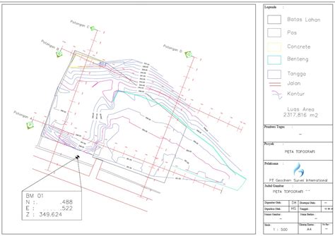 Peta Kontur Topografi - Geochem Survey