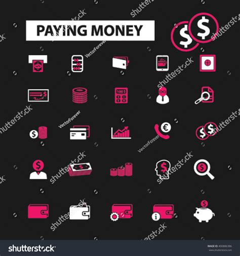 Paying Money Icons Stock Vector Royalty Free 400886386 Shutterstock