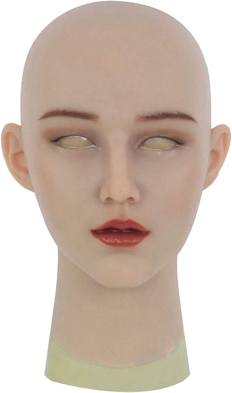 Roanyer Transvestite Female Silicone Head Mask Realistic Female Face