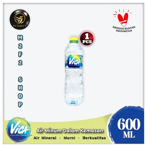 Jual Air Mineral Vica Botol Tanggung Pet 600 Ml Kemasan Satuan