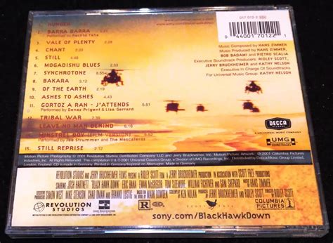 ブラックホーク ダウン サントラCD ハンスジマー Black Hawk Down Soundtrack Hans Zimmer Joe