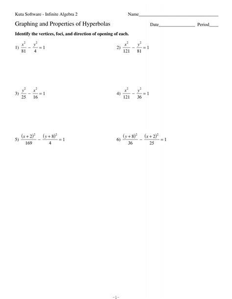 Kuta Software Infinite Algebra 2 Graphing And Properties Of Ellipses