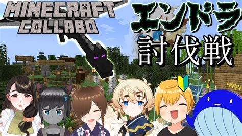 【minecraftコラボ】はじめてのエンドラ討伐出来るかな？in のえる鯖【新人vtuber 常笑りと】 Youtube