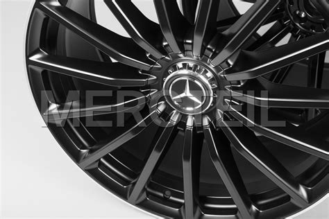 GLS Class AMG GLS63 Alloy Rims Set Multi Spoke Black High Sheen SUV 167