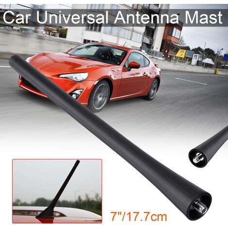 M Stil De Antena Universal Para Coche Macho Negro Cm Corto