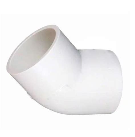 Short Radius Buttweld 32mm Jindal UPVC 45 Degree Elbow For Plumbing