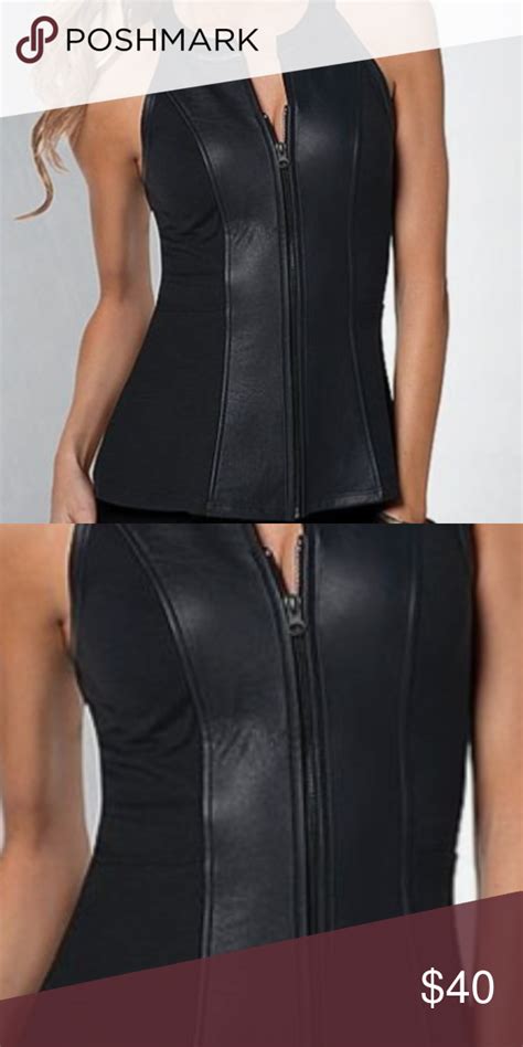 Venus Black Faux Leather Peplum Top Leather Peplum Leather Peplum Tops Flattering Tops