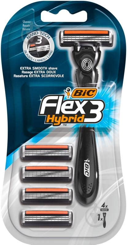 ᐉ Бритва BIC Flex Hybrid со сменными картриджами 4 шт. • Купить в Киеве ...
