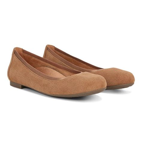 Women S Vionic Anita Suede Flat Tan Stan S Fit For Your Feet