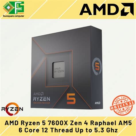 Jual Processor Amd Ryzen 5 7600x Amd Socket Am5 Up To 53ghz 6c 12 Thread Shopee Indonesia