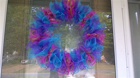 Summer Deco Mesh Wreath Tutorial At Deco Mesh Wreaths Tutorials Mesh Wreath