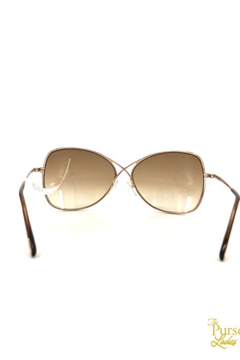 Tom Ford Tf250 Gold Metal Colette Butterfly Sunglasses Shopperboard