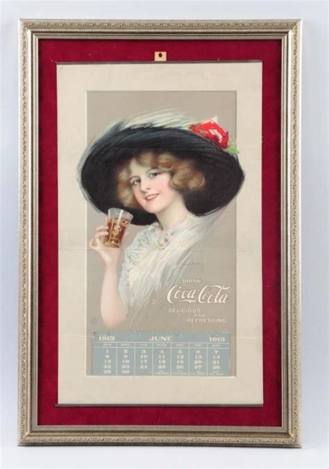 Framed 1913 Coca Cola Calendar Value Price Guide