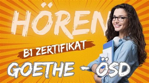 Goethe Sd B Zertifikat H Ren Modelltest Youtube