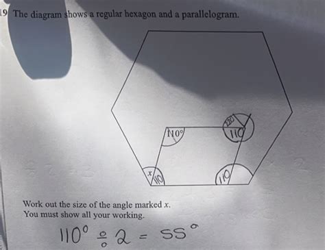 Solved 19 The Diagram Shows A Regular Hexagon And A Parallelogram