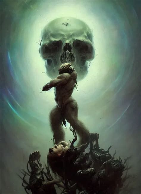 Shackled In The Void Of Heaven Frank Frank Frazetta Stable Diffusion