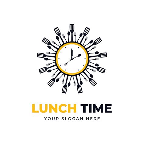 Lunch Time Logo Vector Template Illustration Vector Art At