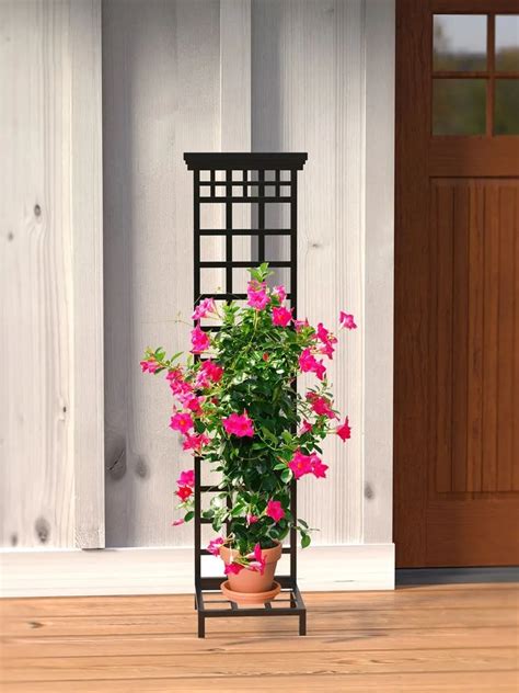 Panacea Mission Pot Trellis With Base Freestanding In 2021 Garden Trellis